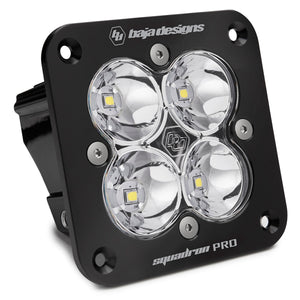 Baja Designs Squadron Pro Black Flush Mount LED Auxiliary Light Pod Clear Lens