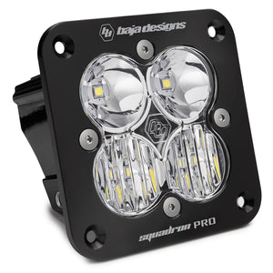 Baja Designs Squadron Pro Black Flush Mount LED Auxiliary Light Pod Clear Lens