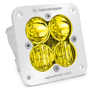 Baja Designs Squadron Pro White Flush Mount LED Auxiliary Light Pod Amber Lens