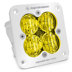 Baja Designs Squadron Pro White Flush Mount LED Auxiliary Light Pod Amber Lens