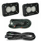Baja Designs S2 Sport Black Flush Mount LED Light Pod Reverse Kit