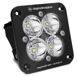 Baja Designs Squadron Sport Black Flush Mount LED Auxiliary Light Pod Clear Lens