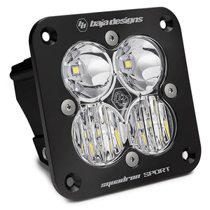 Baja Designs Squadron Sport Black Flush Mount LED Auxiliary Light Pod Clear Lens