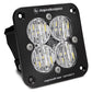 Baja Designs Squadron Sport Black Flush Mount LED Auxiliary Light Pod Clear Lens