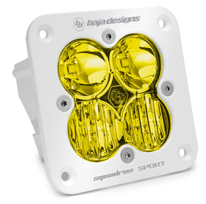 Baja Designs Squadron Sport White Flush Mount LED Auxiliary Light Pod Amber Lens