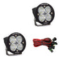 Baja Designs Squadron-R Sport Black LED Auxiliary Light Pod Pair Clear Lens