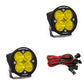 Baja Designs Squadron-R Sport Black LED Auxiliary Light Pod Pair Amber Lens